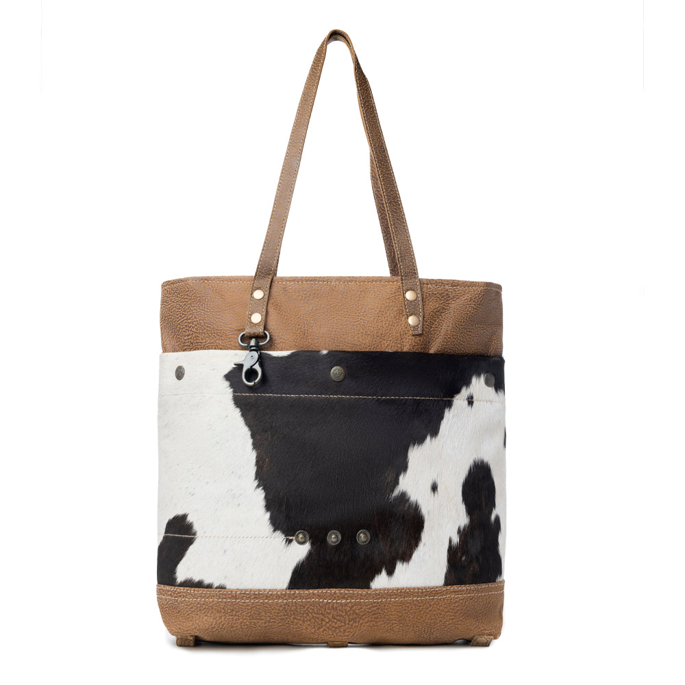 Cocoa Leather & Hairon Bag - Myra USA