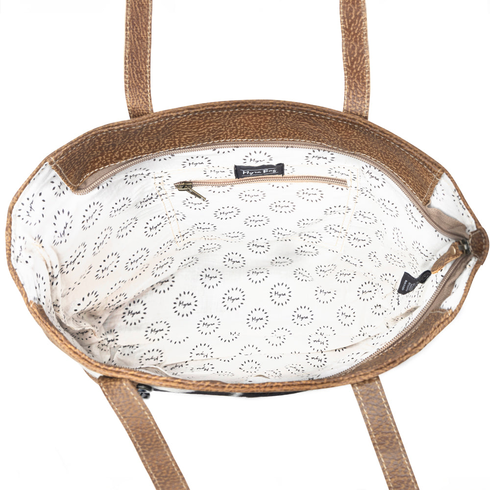 Cocoa Leather & Hairon Bag - Myra USA
