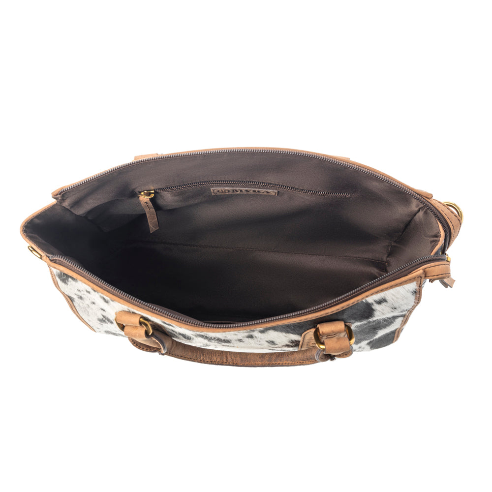 Myra Speckled Range Hairon Leather Concealed Carry Bag in Arctic Storm