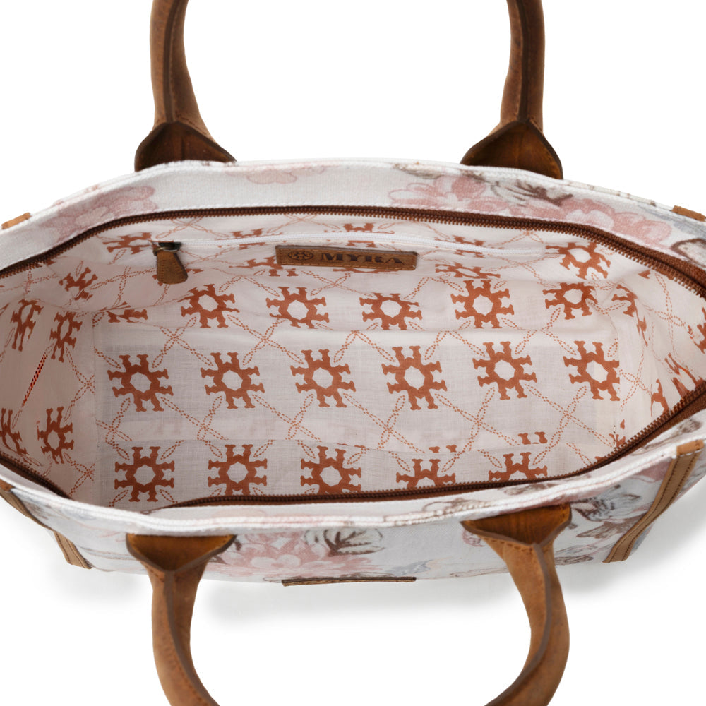 Myra Rosy Trails Crossbody Bag in Faded Plum - Myra USA