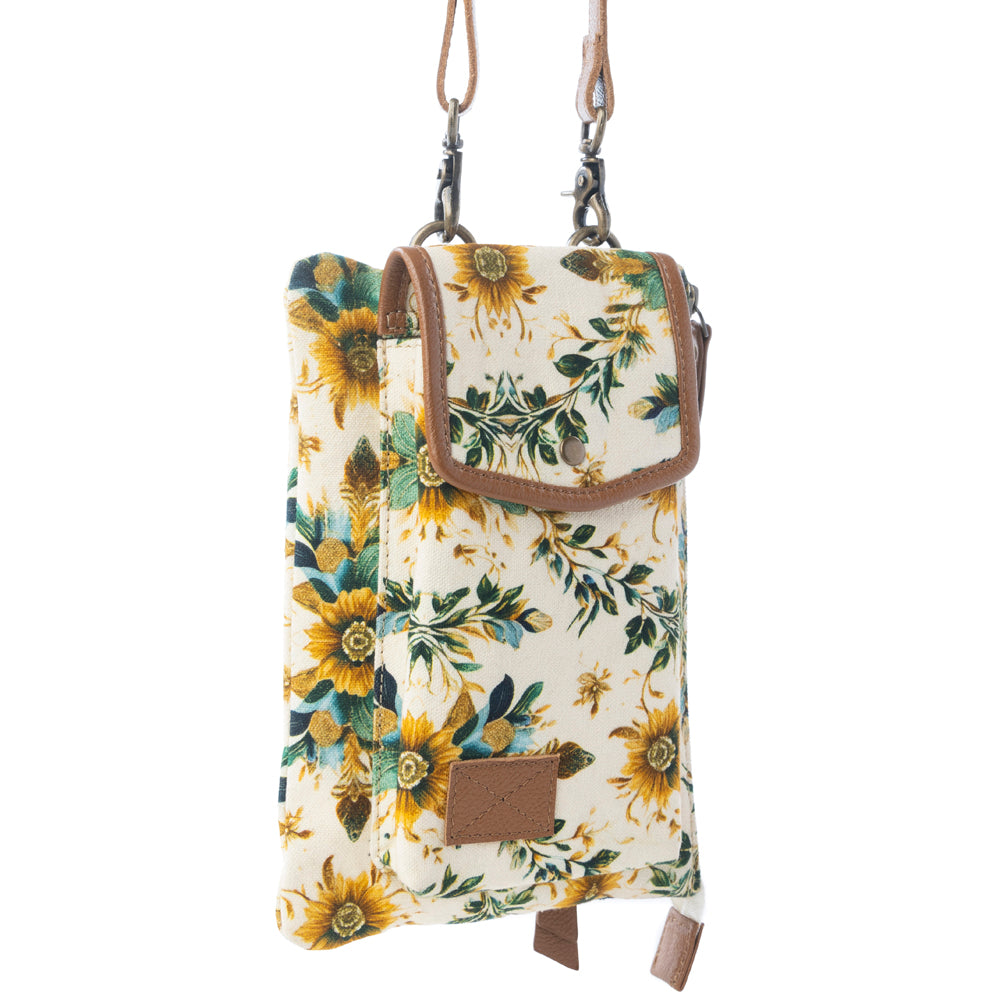 Myra Amber Ray Crossbody Bag with Phone Compartment in Sunlit Ivory - Myra USA