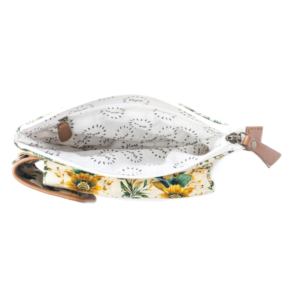 Myra Amber Ray Crossbody Bag with Phone Compartment in Sunlit Ivory
