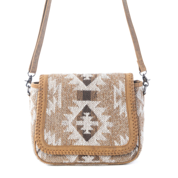 Myra Rising Falcon Woven Shoulder Bag in Prairie Sand - Myra USA