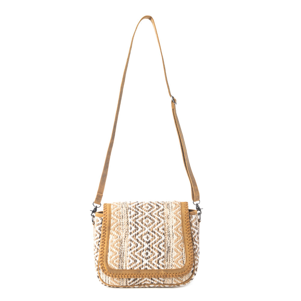 Myra Moonlace Range Woven Shoulder Bag in Mojave Beige