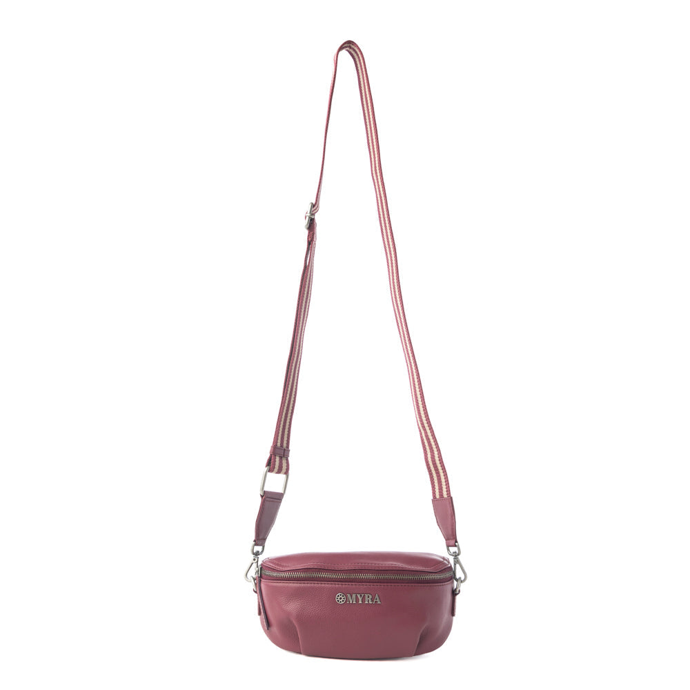 Myra Wild Plum Range Leather Fanny Pack in Ranch Ruby