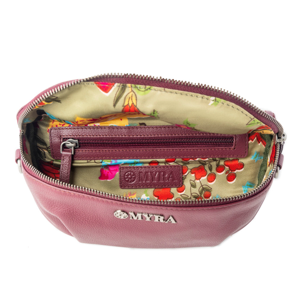 Myra Wild Plum Range Leather Fanny Pack in Ranch Ruby