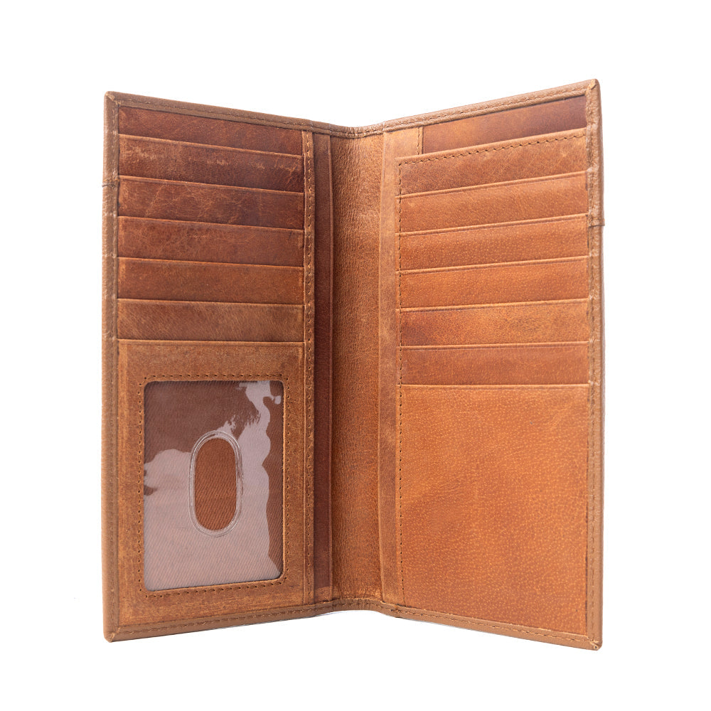 Myra Rustler’s Pride Leather Wallet for Men in Wildhide Oak