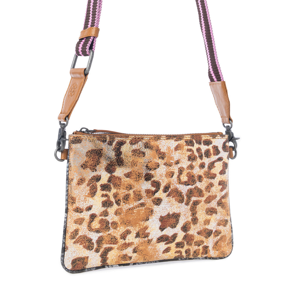 Myra Safari Dawn Leather Bag in Golden Snake Print