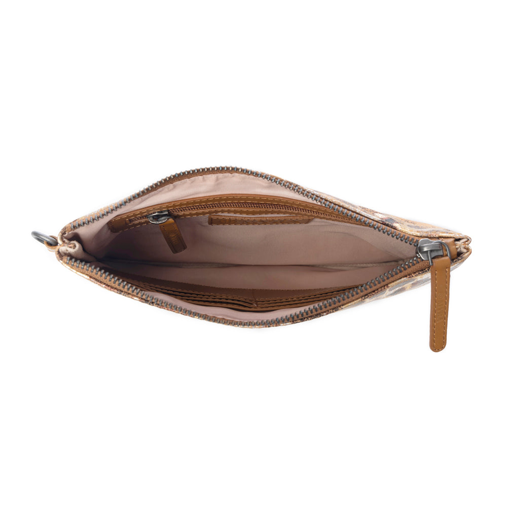 Myra Safari Dawn Leather Bag in Golden Snake Print
