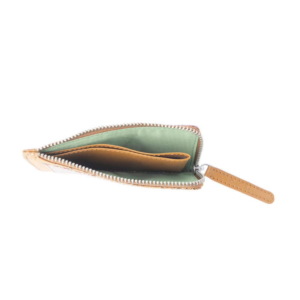 Myra Ashen Blush Leather Wallet in Mauve Snake Print