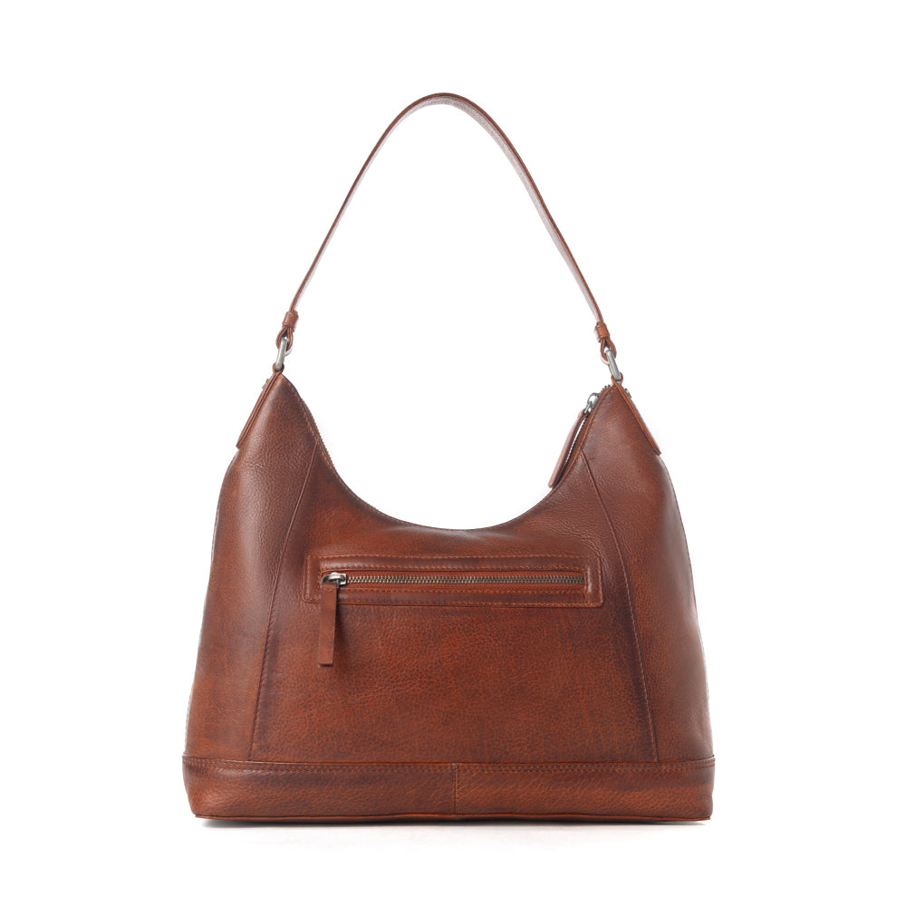Myra Zidana Marlowe Dusk Veg Tanned Leather Bag in Western Wine - Myra USA