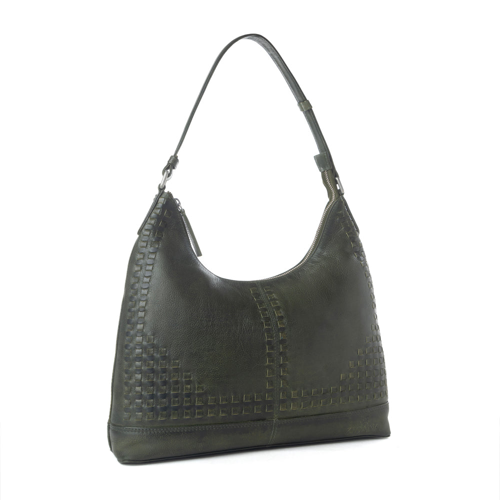 Myra Zidana Marlowe Dusk Veg Tanned Leather Bag in Twilight Smoke - Myra USA