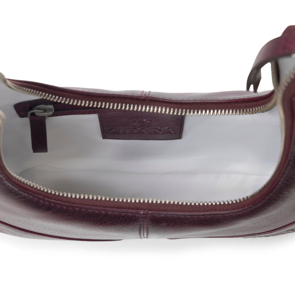 Myra Zidana Winchester Loop Veg Tanned Leather Shoulder Bag in Saddle Rose - Myra USA