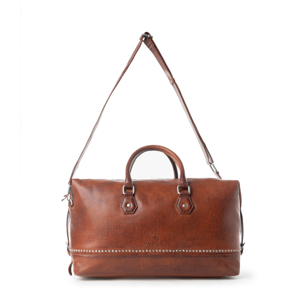 Myra Zidana Sundown Plains Veg Tanned Leather Traveller Bag in Auburn Ember - Myra USA