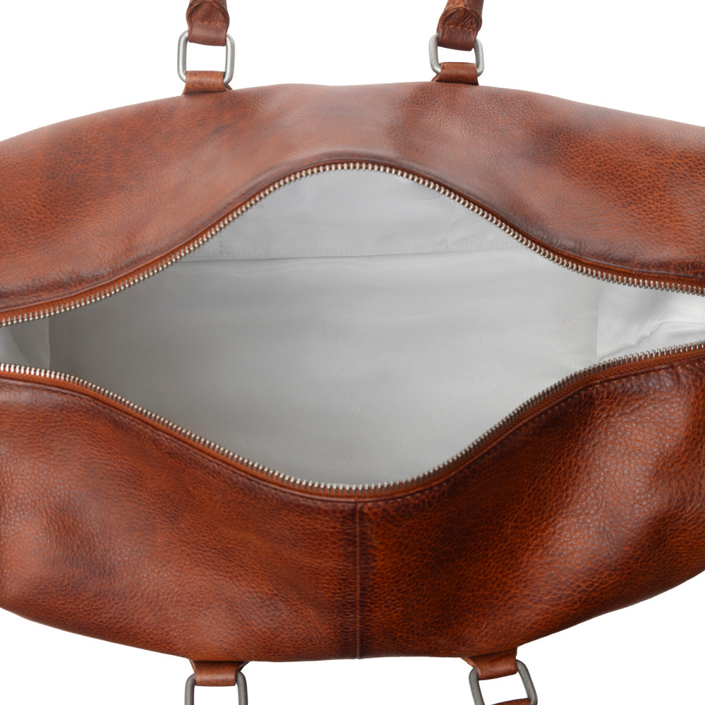 Myra Zidana Sundown Plains Veg Tanned Leather Traveller Bag in Auburn Ember - Myra USA