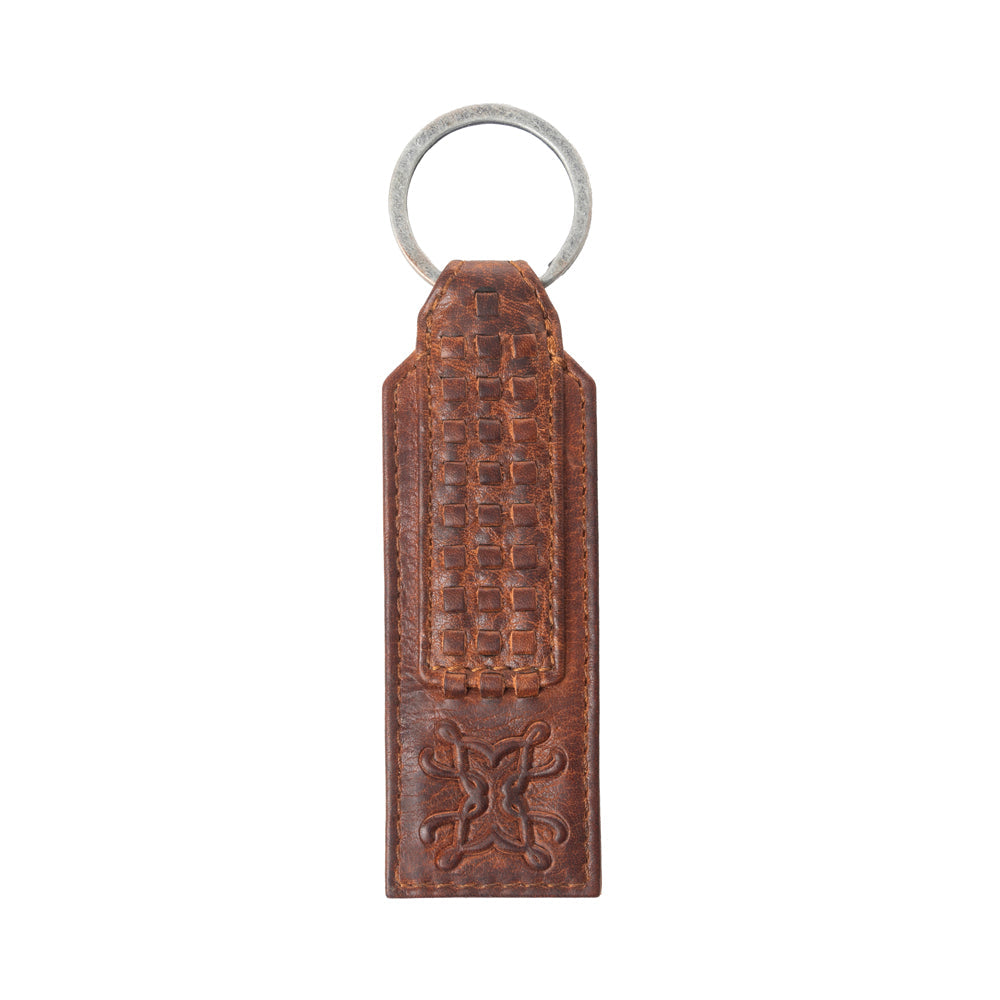 Myra Zidana Ardan Artistry Veg Tanned Leather Keyfob in Wild Ember - Myra USA