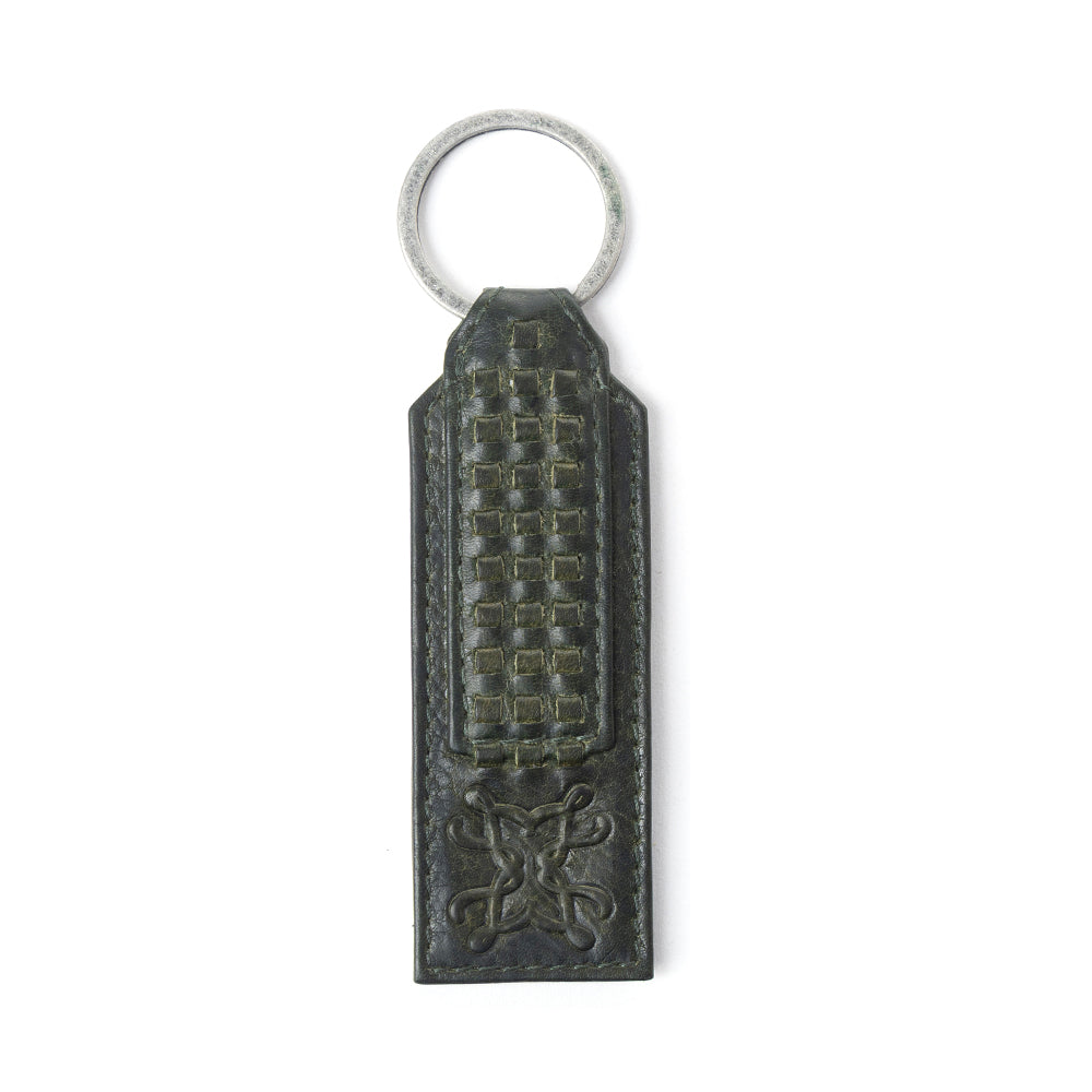 Myra Zidana Ardan Artistry Veg Tanned Leather Keyfob in Sage Shadow - Myra USA