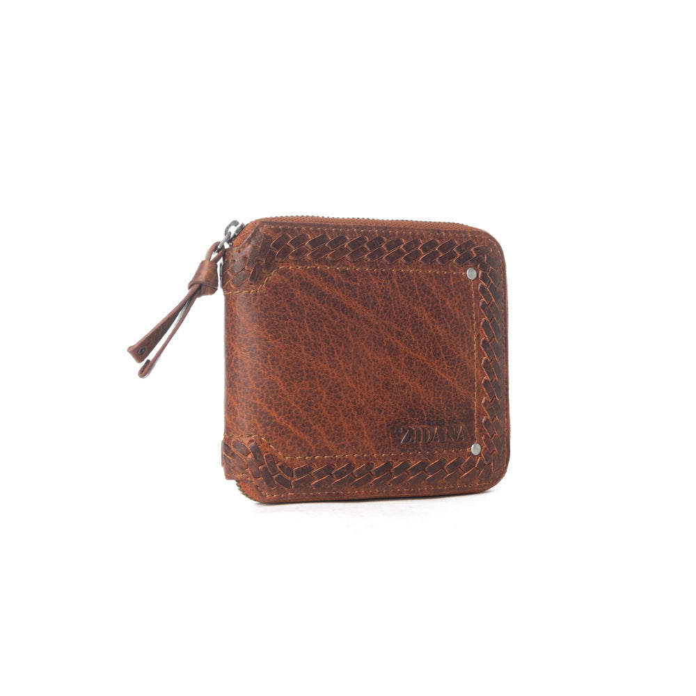 Myra Zidana Dante Men's Veg Tanned Leather Wallet in Sierra Copper - Myra USA