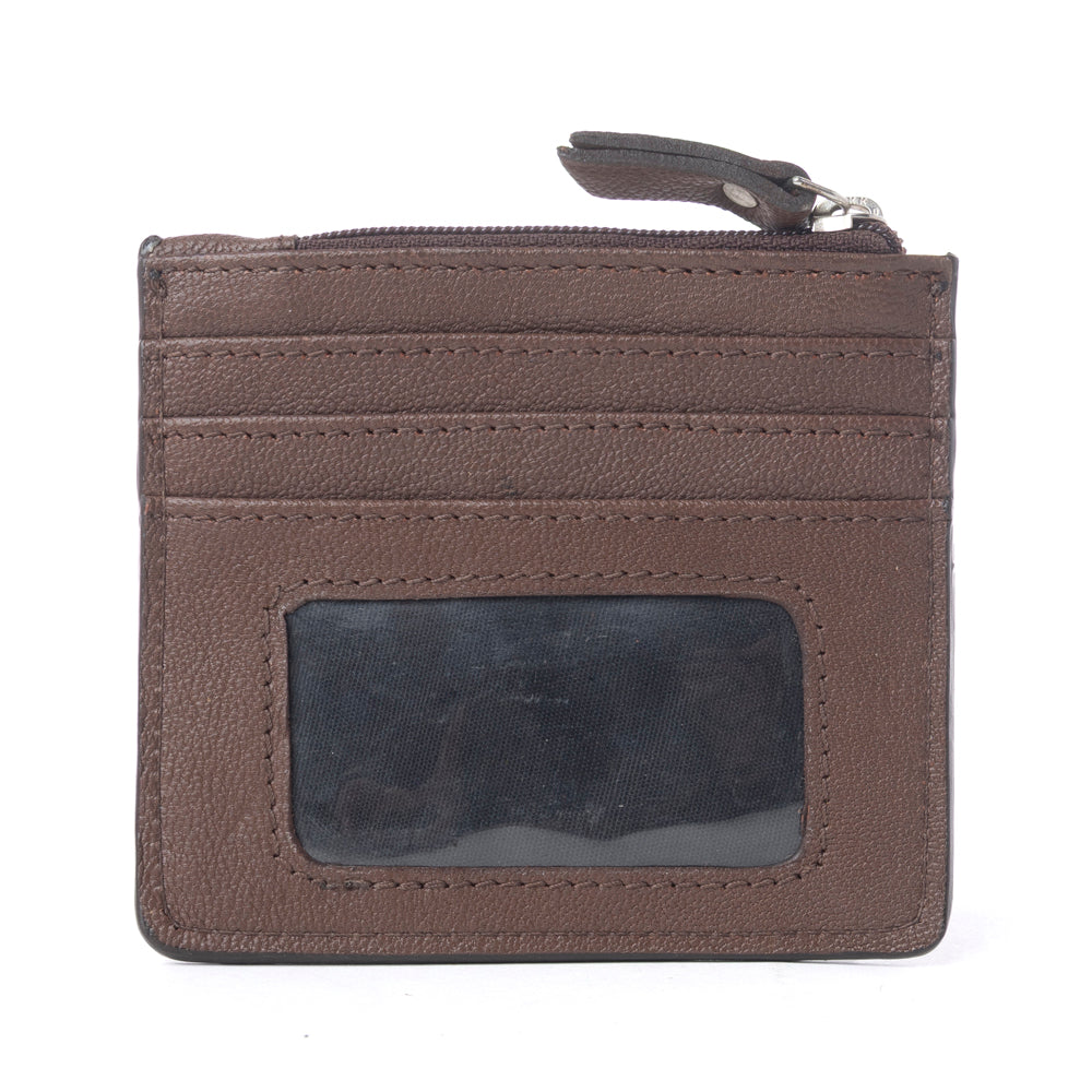 Myra Briar Creek Handtooled Leather Credit Card Holder in Sage Tan - Myra USA