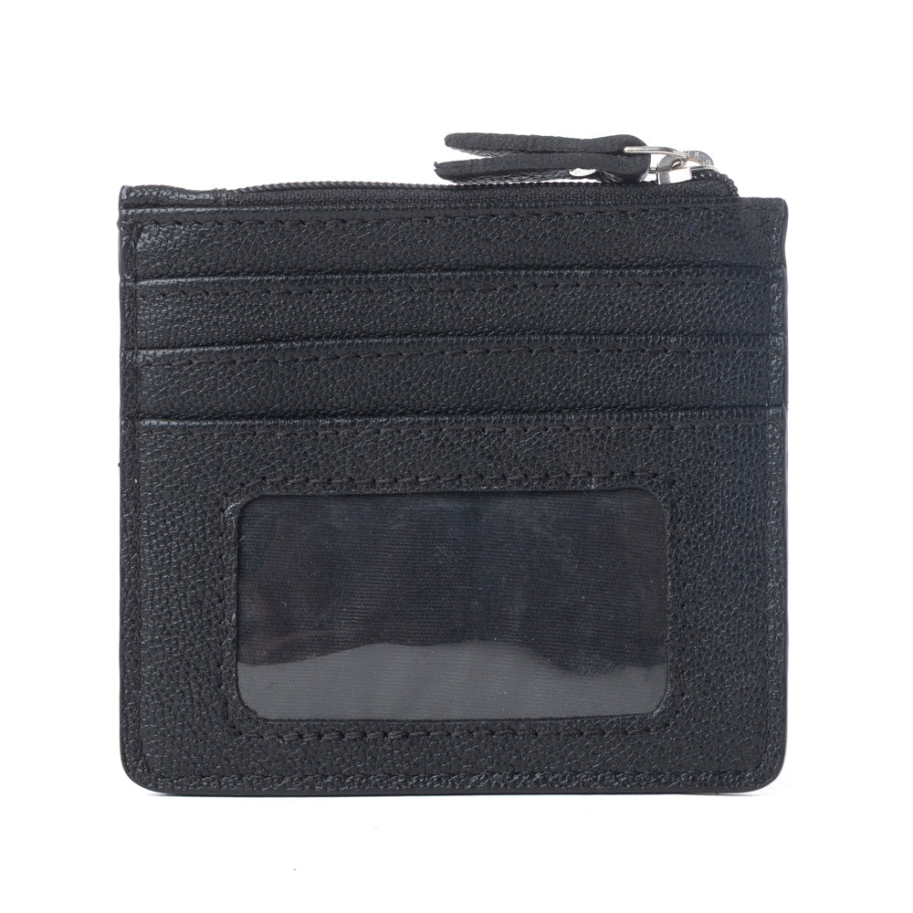 Myra Briar Creek Handtooled Leather Credit Card Holder in Ebony Caramel - Myra USA