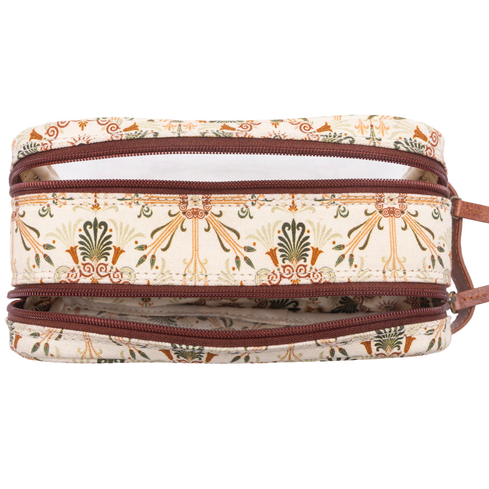 Myra Willow Grove Cotton & Plastic Men's Shaving Kit in Oat Khaki - Myra USA