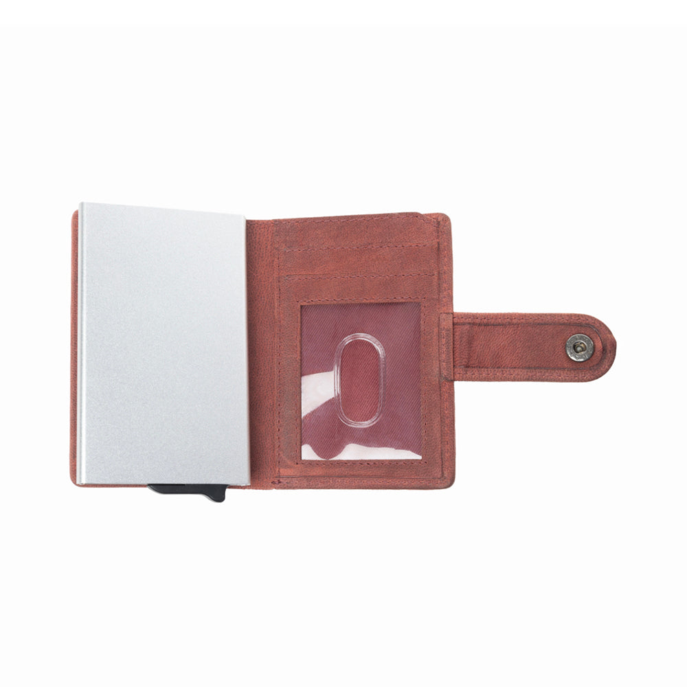 Myra Palamino Bloom Leather Credit Card Holder in Canyon Teal - Myra USA