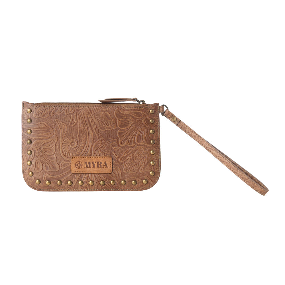 Petalwild Western Wallet for Women in tan with embossed detail - Myra USA