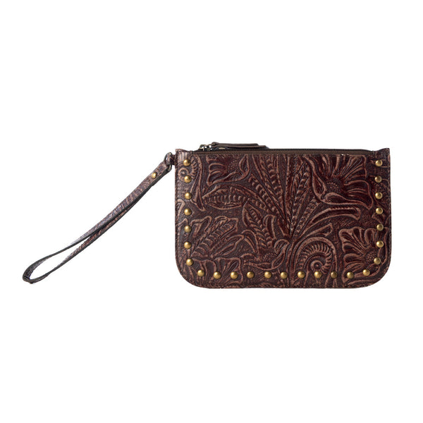 Petalwild Western Wallet for Women in brown with embossed detail - Myra USA