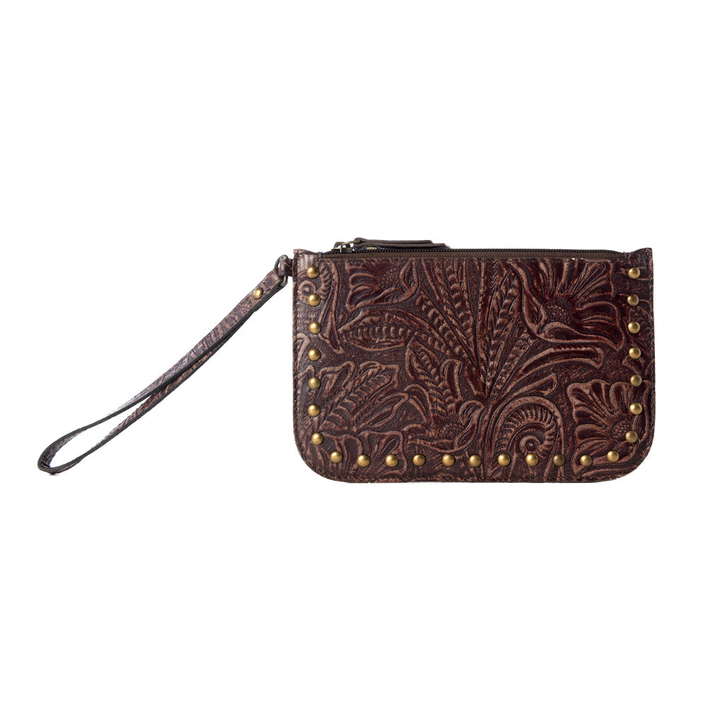 Petalwild Western Wallet for Women in brown with embossed detail - Myra USA