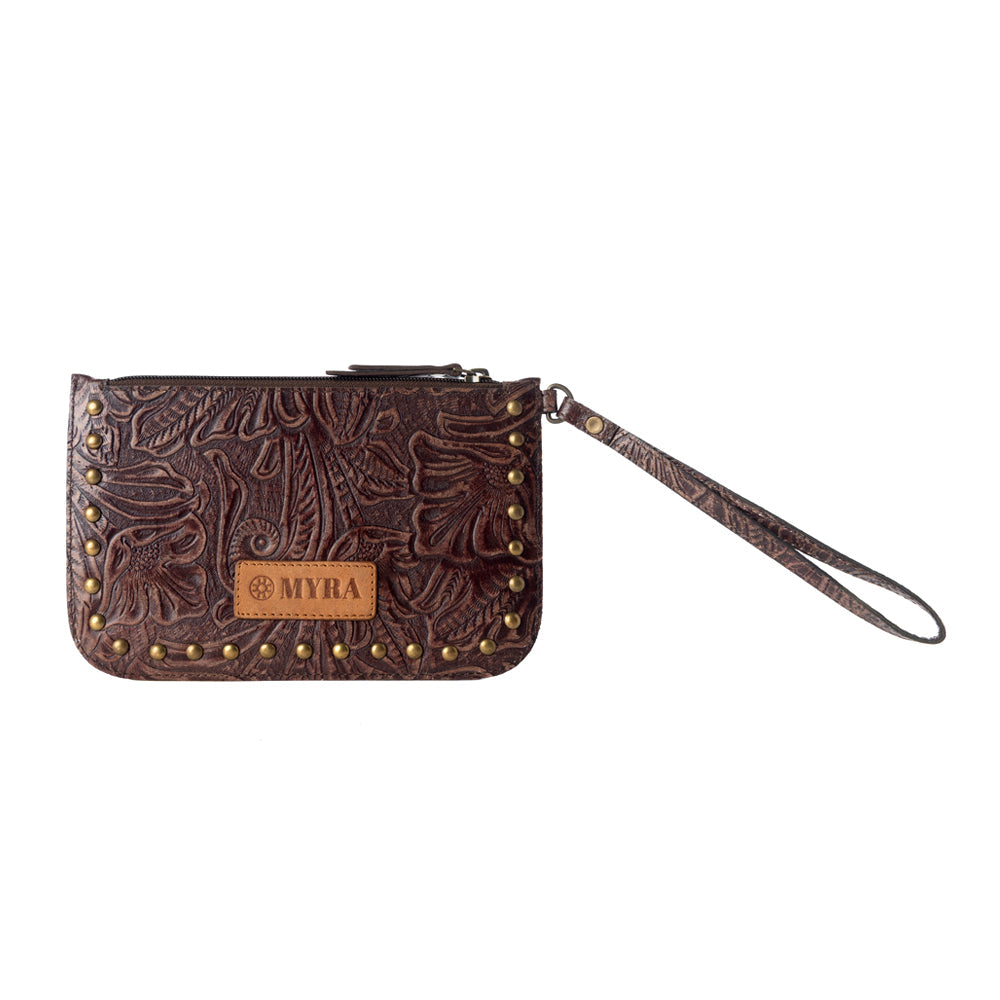 Petalwild Western Wallet for Women in brown with embossed detail - Myra USA