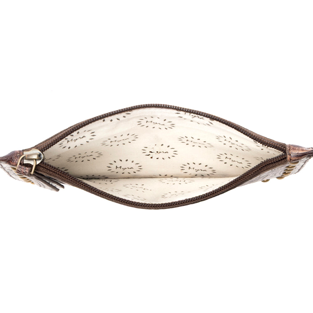 Petalwild Western Wallet for Women in brown with embossed detail - Myra USA