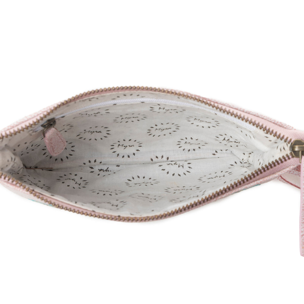 Myra ThunderFly Fringed Leather Bag in Sundown Blush - Myra USA