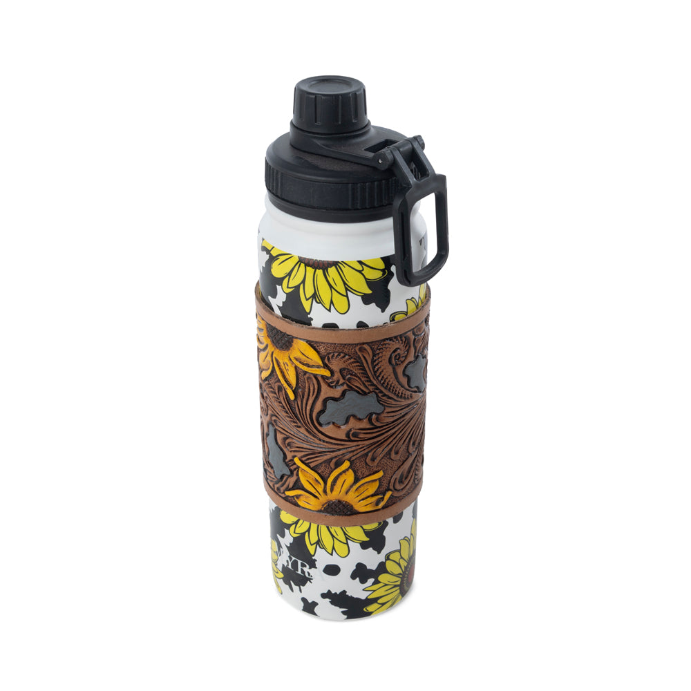 Moo & Bloom Stainless Steel Water Bottle in Sunflower Yellow