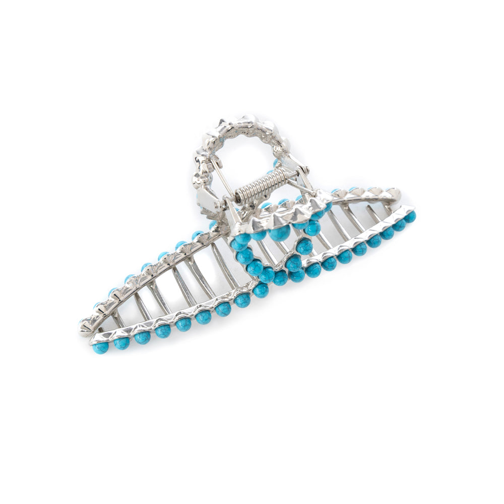 Myra Azure Arc Hair Clip in Cerulean Blue - Myra USA