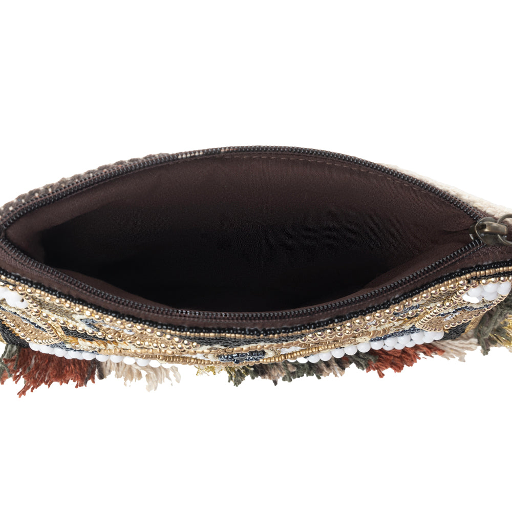 Myra Eye of the Storm Beaded Pouch in Desert Black - Myra USA
