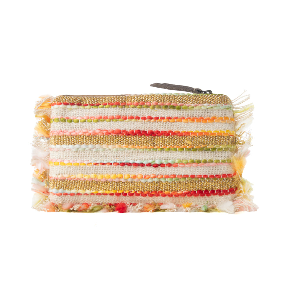 Myra Eye of the Storm Beaded Pouch in Gold Gaze - Myra USA