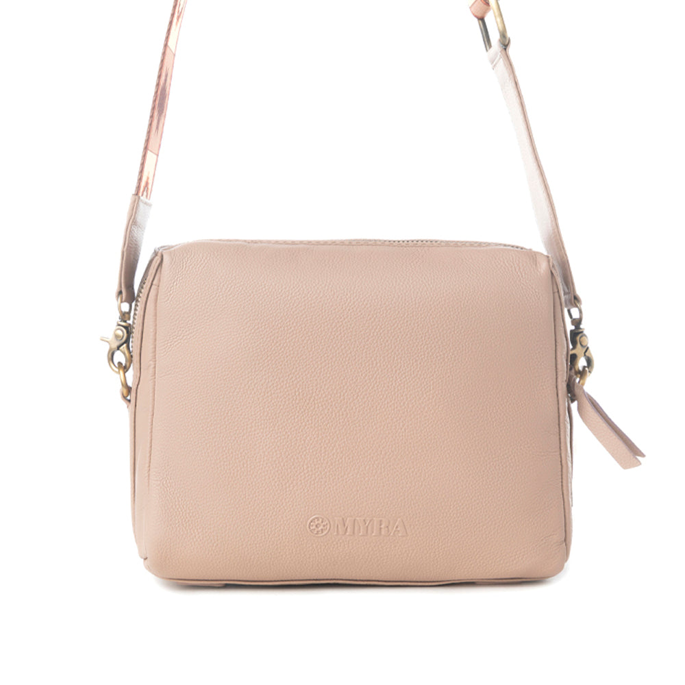 Myra Pueblo Sun Crossbody Bag in Honey Almond - Myra USA