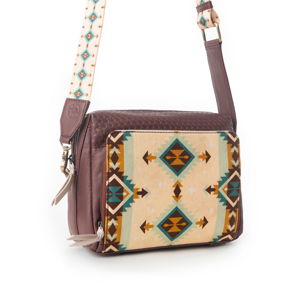 Myra Pueblo Sun Crossbody Bag in Desert Mahogany - Myra USA
