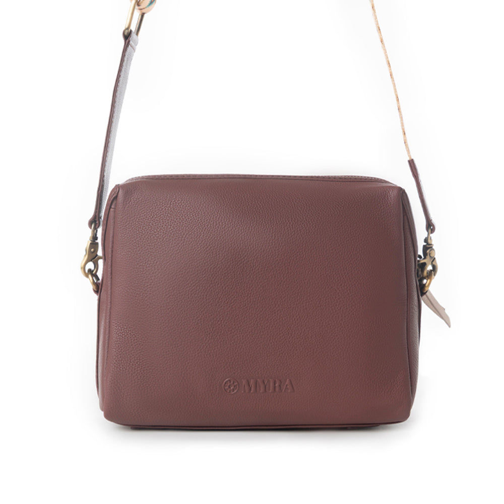 Myra Pueblo Sun Crossbody Bag in Desert Mahogany - Myra USA