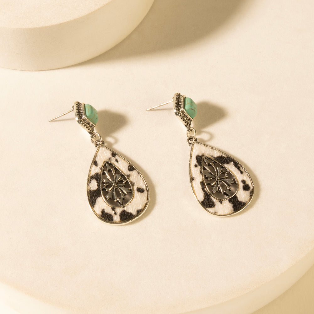 Myra Hide and Halo Earrings in Turquoise - Myra USA