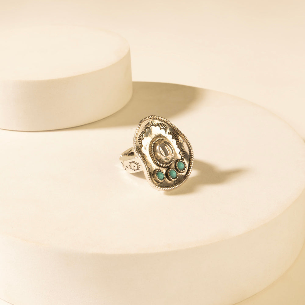 Myra Western Crown Ring in Turquoise - Myra USA