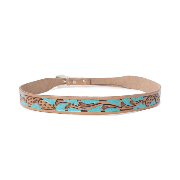 Myra Blue Mesa Western Leather Hat Belt - Myra USA