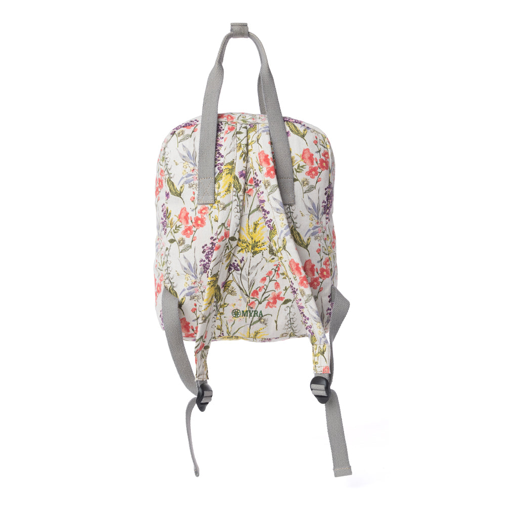 Myra Pine Meadow Cotton & Leather Crossbody Bag in Garden White - Myra USA