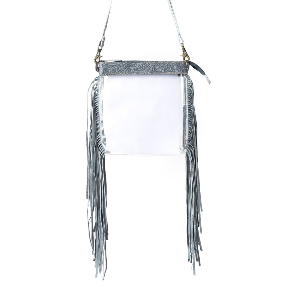 Myra Frontier Trail Clear Fringe Bag in Cactus Moss - Myra USA