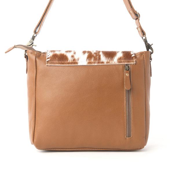 Myra Frontier Drift Hairon Leather Concealed Carry Bag in Canyon Brindle - Myra USA
