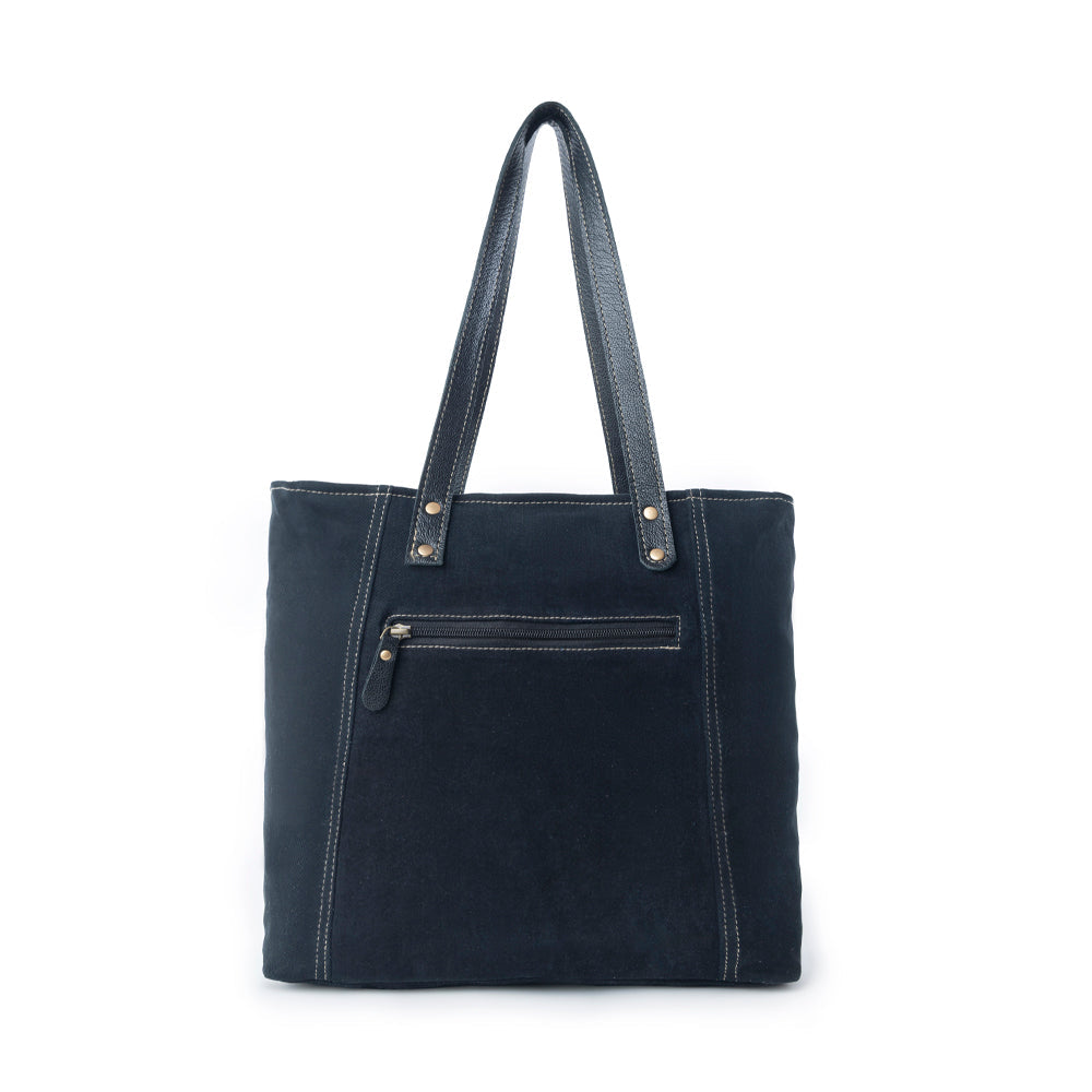 Myra Desert Trail Tote Bag in Midnight Coal - Myra USA