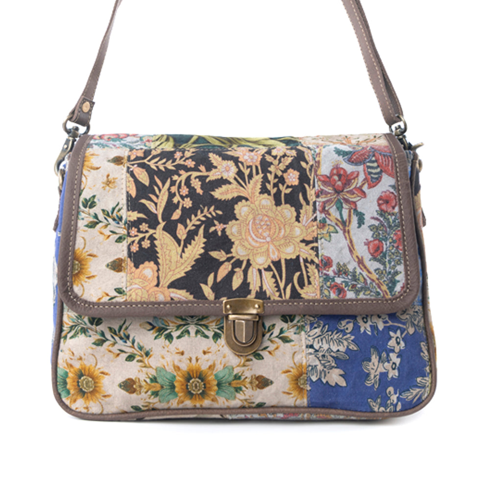 Myra Wildflower Trace Messenger Bag in Sunrise Patch - Myra USA