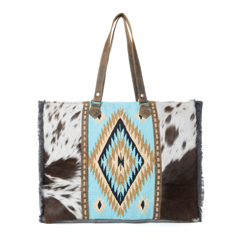 Myra Desert Diamond Weekender Bag in Prairie Turquoise - Myra USA