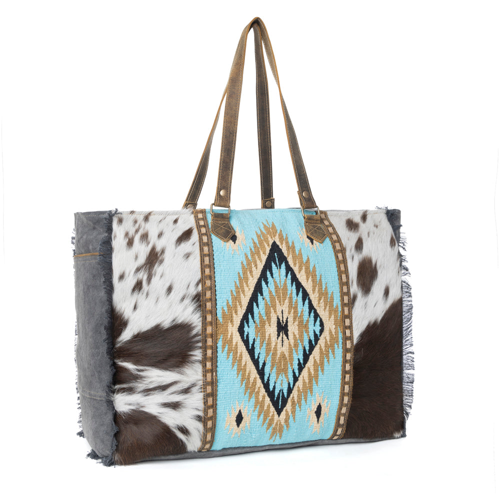 Myra Desert Diamond Weekender Bag in Prairie Turquoise - Myra USA