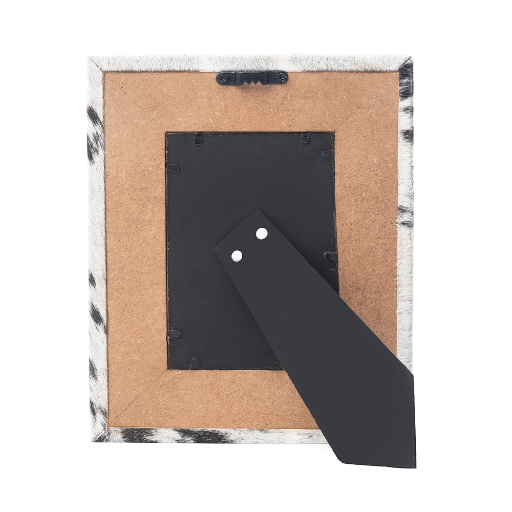Myra Sequoia Whisper Handtooled Leather Photo Frame in Espresso Cream - Myra USA
